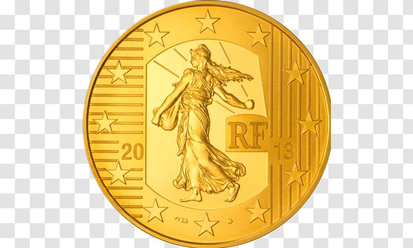 Gold Coin Monnaie De Paris Euro - Money - Mo Steel Transparent PNG