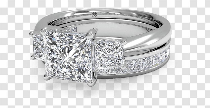 Princess Cut Wedding Ring Solitaire Diamond - Body Jewelry - Rings Transparent PNG