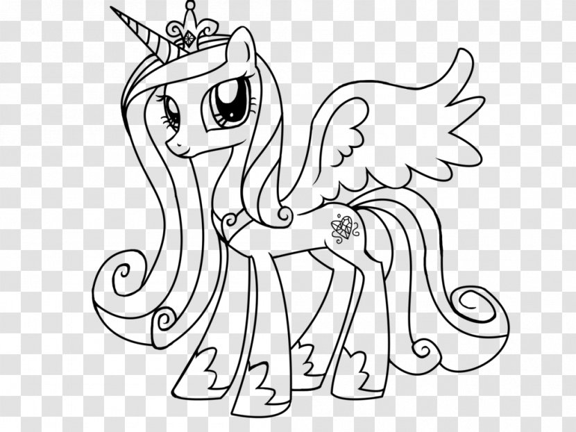Princess Cadance Coloring Book Pony Page - Tree - Kids Transparent PNG