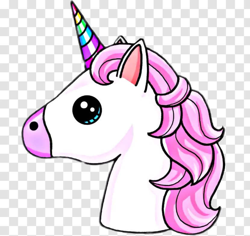 Pink Mane Head Violet Cartoon Transparent PNG