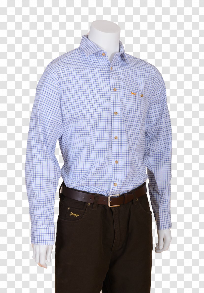Dress Shirt Sleeve Clothing Collar - Blue Transparent PNG