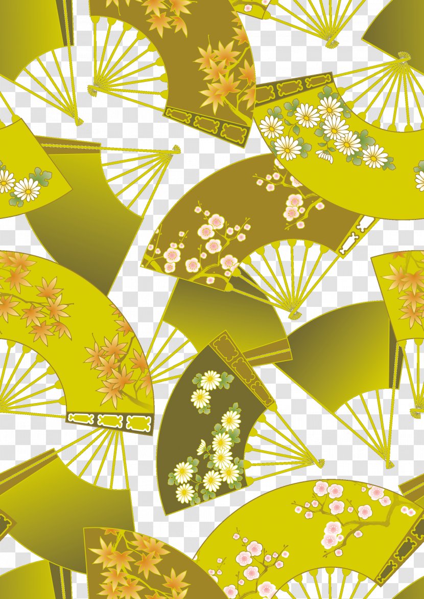 Japan Gold Wallpaper - Computer - Vintage Japanese Folding Golden Background Transparent PNG