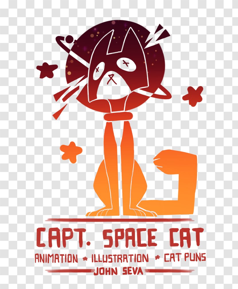 Logo Graphic Design Cartoon Clip Art - Orange - Space Cat Transparent PNG