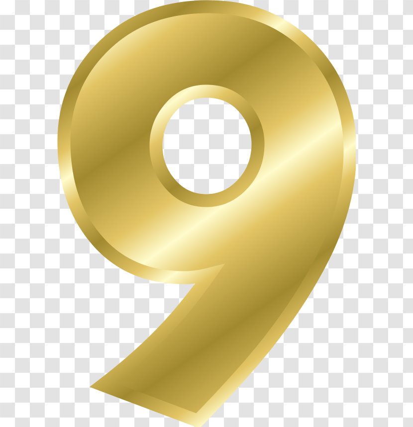 Number Gold Bar Clip Art - Nine Cliparts Transparent PNG