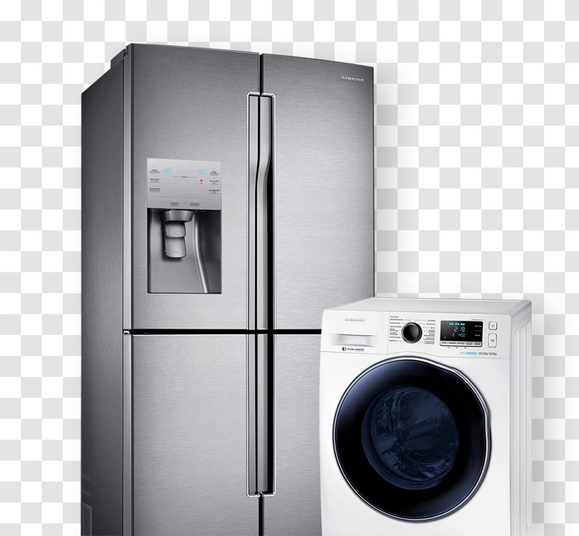 Refrigerator Samsung Home Appliance Auto-defrost Freezers - Washing Machine - Appliances Transparent PNG