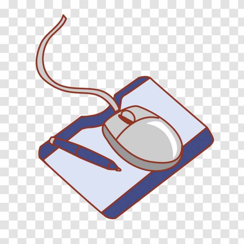 Computer Mouse Drawing Mousepad Clip Art - Grey - Gray Cartoon Wired Mat Transparent PNG