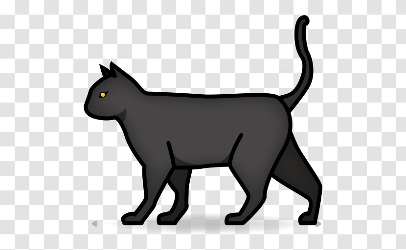 Whiskers Black Cat Kitten Emoji - Felidae - Maple Leaf Decoration Transparent PNG