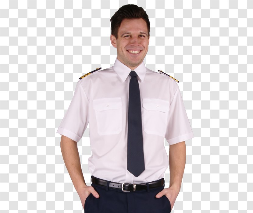 Dress Shirt T-shirt Uniform Pants Sleeve - Formal Wear - Pilot Transparent PNG