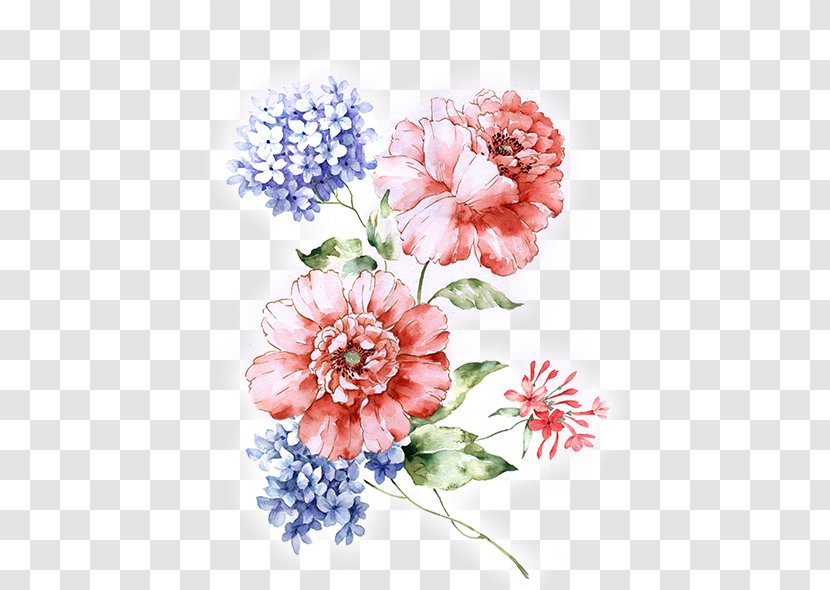 Flower Floral Design Painting Pattern - Hand-painted Flowers Transparent PNG