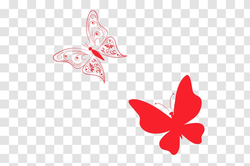 Butterfly - Insect - Red Child Pattern Transparent PNG