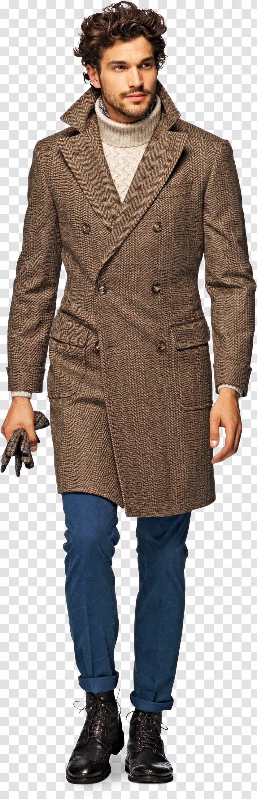 Overcoat Jacket Clothing Suitsupply - Collar - Double Breasted Transparent PNG