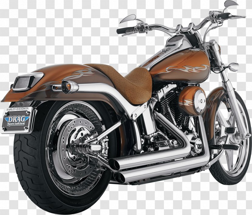 Exhaust System Car Cruiser Softail Motorcycle - Automotive Transparent PNG