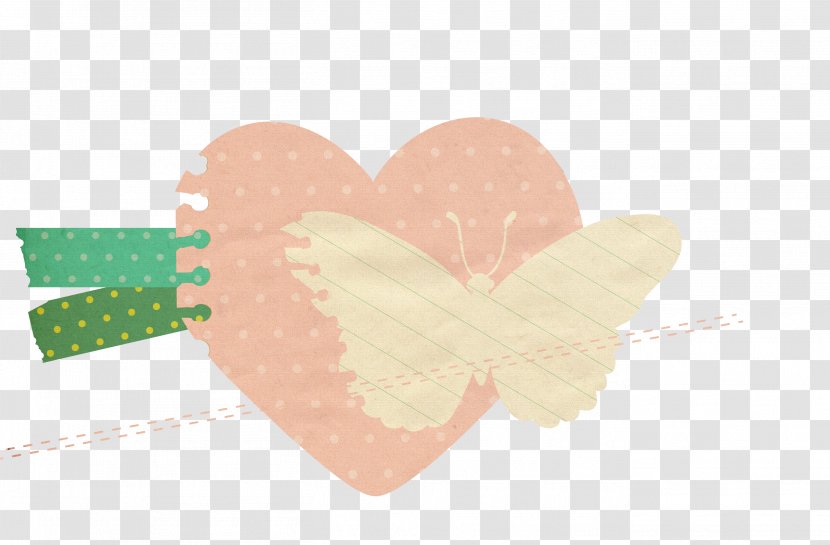 Butterfly Heart - Pink Transparent PNG