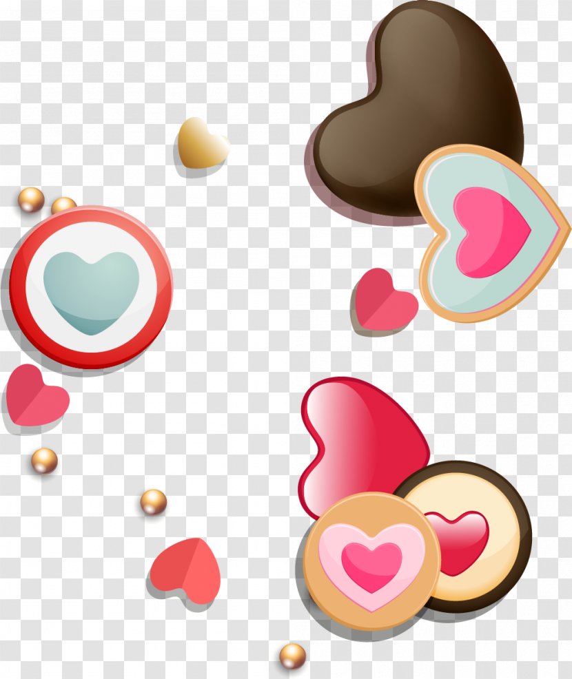 Heart Clip Art - Food - Heart-shaped Chocolate Decorative Pattern Transparent PNG