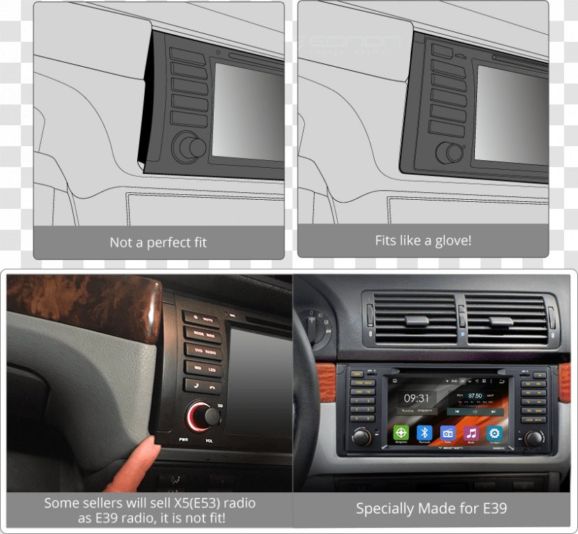 BMW X5 Car Electronics Multimedia - Technology - Bmw E39 Transparent PNG