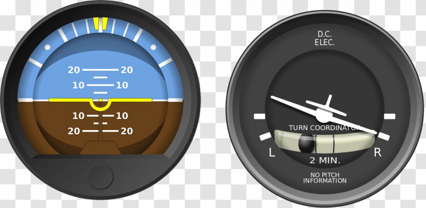 Airplane Turn And Slip Indicator Attitude Heading Gyroscope - Aviation Transparent PNG