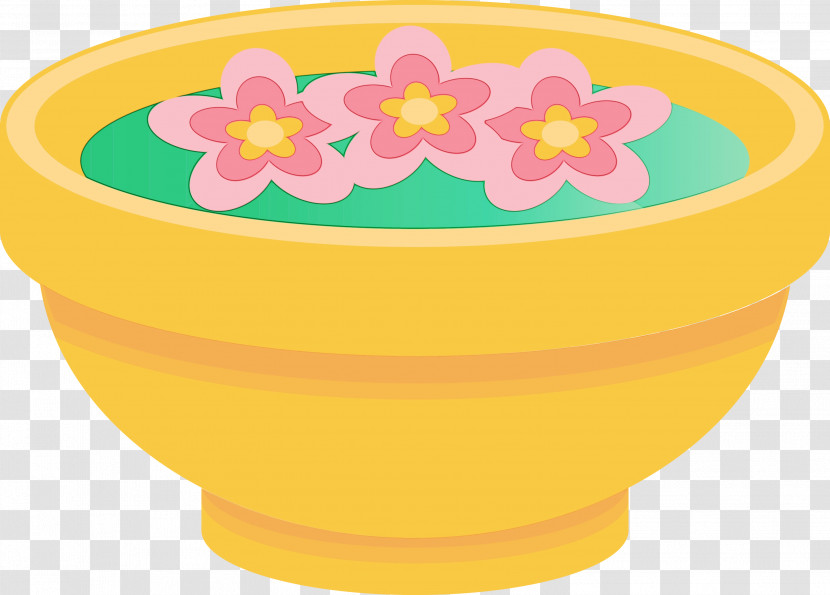 Ceramic Flowerpot Mixing Bowl Yellow Bowl M Transparent PNG