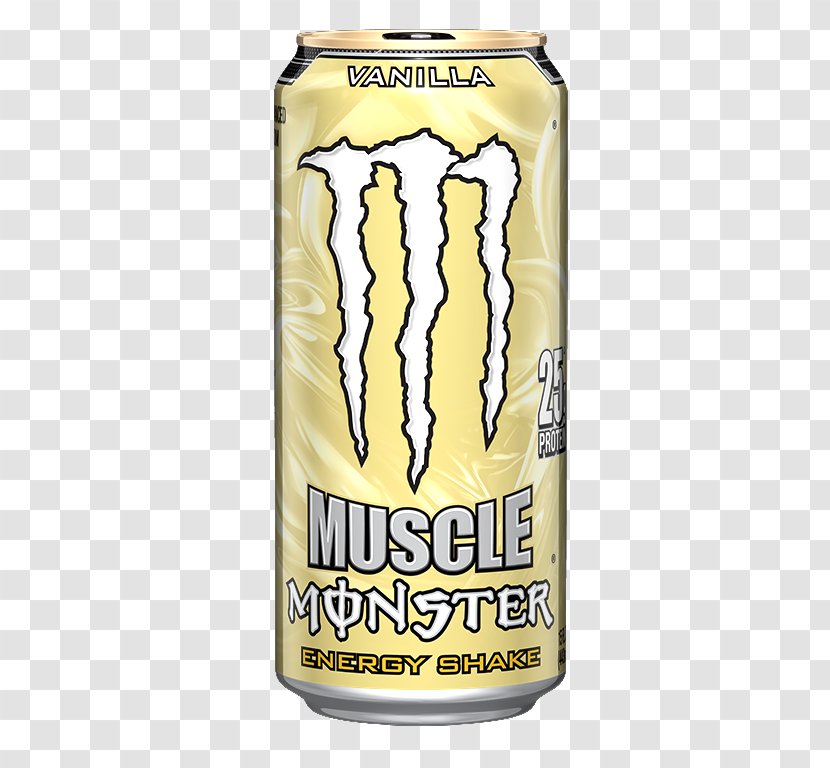 Monster Energy Drink Milkshake Vanilla Beverage Can - Muscle - Shakes Transparent PNG