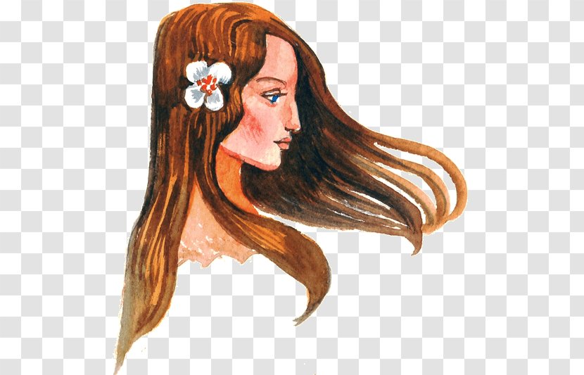 Virgo Long Hair Coloring Horoscope - Zodiac Transparent PNG