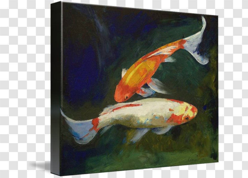 Kōhaku Gallery Wrap Canvas Print Painting - Watercolor Transparent PNG