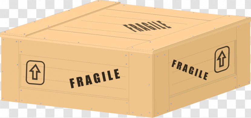 Wooden Box Crate Carton Clip Art - Wood - Zerbrechlich Transparent PNG