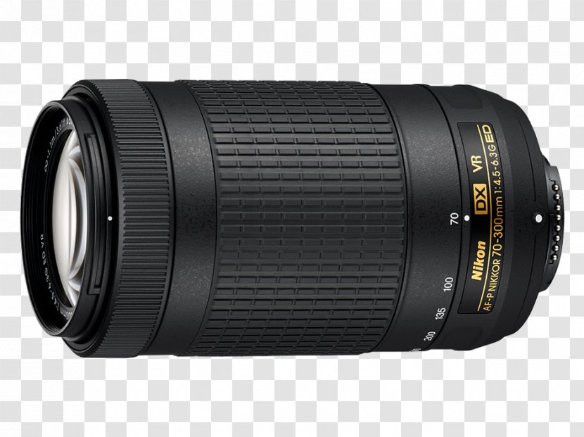Nikon AF-S DX Zoom-Nikkor 18-300mm F/3.5-6.3G ED VR AF-P Nikkor 70-300mm F/4.5-6.3G Camera Lens Transparent PNG