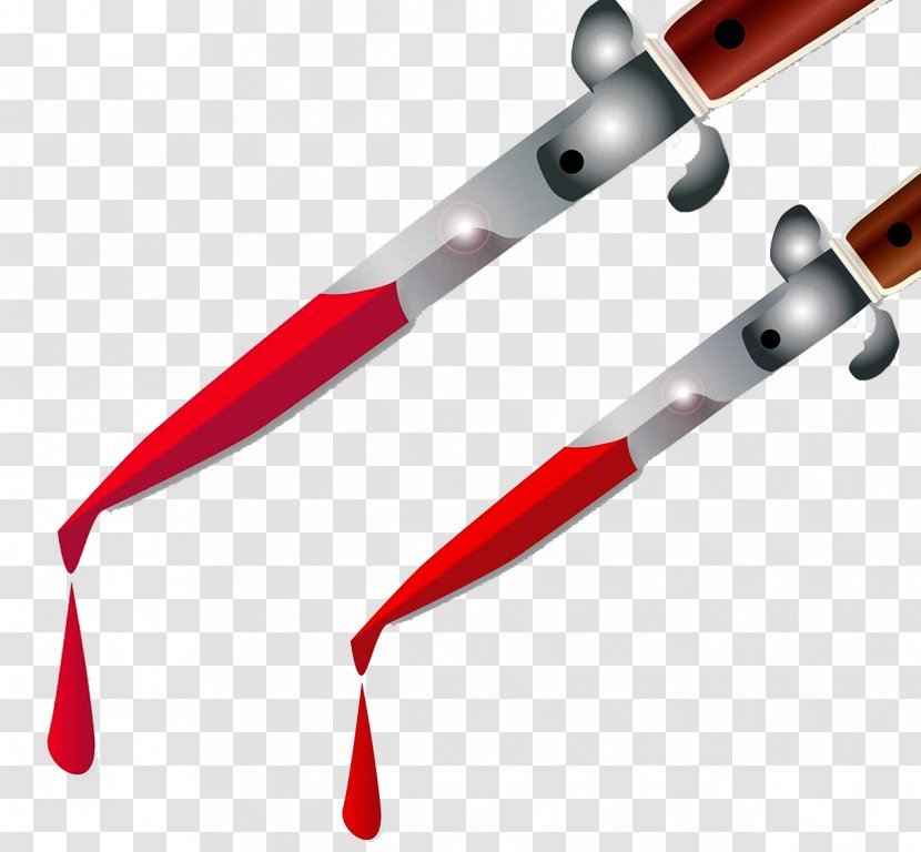 Knife Switchblade Blood Drawing - Sword Seal Throat Transparent PNG