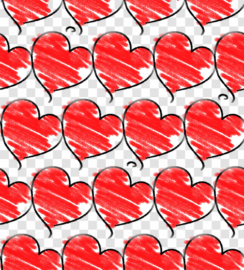 Abstract Art Tessellation Heart Doodle Scrapbooking Transparent PNG