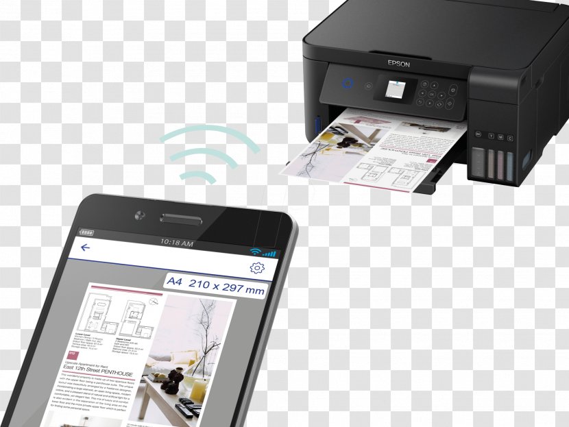 Multi-function Printer Inkjet Printing Epson - Print Job - Multifunction Transparent PNG