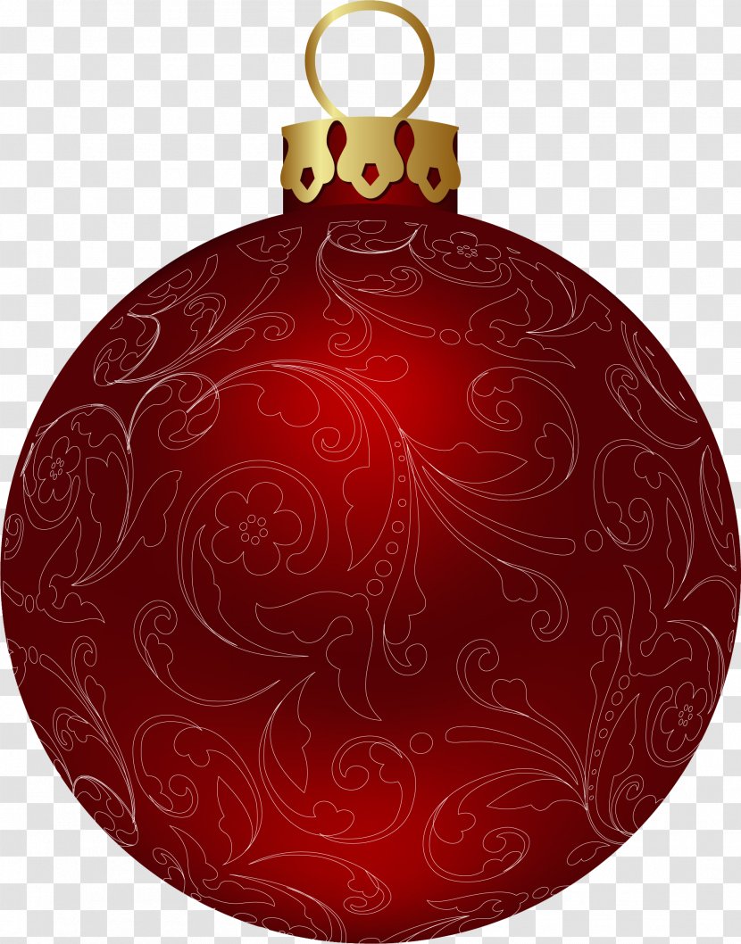 Christmas Ornament Decoration Ball Maroon - 35 Transparent PNG