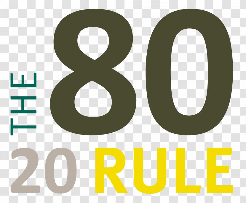 Pareto Principle Image 80/20 Management Logo - Text - 80 20 Rule Transparent PNG
