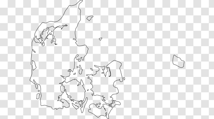 Flag Of Denmark Map Clip Art - Blank - Danmark Transparent PNG