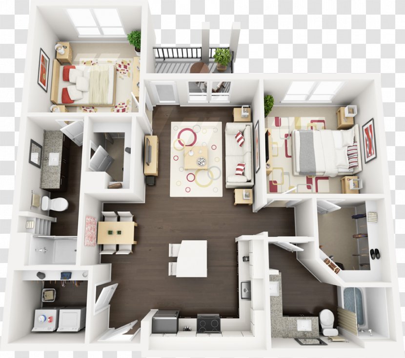 Floor Plan The Gallery At Mills Park Apartments Bedroom - Residences Woodbine Transparent PNG