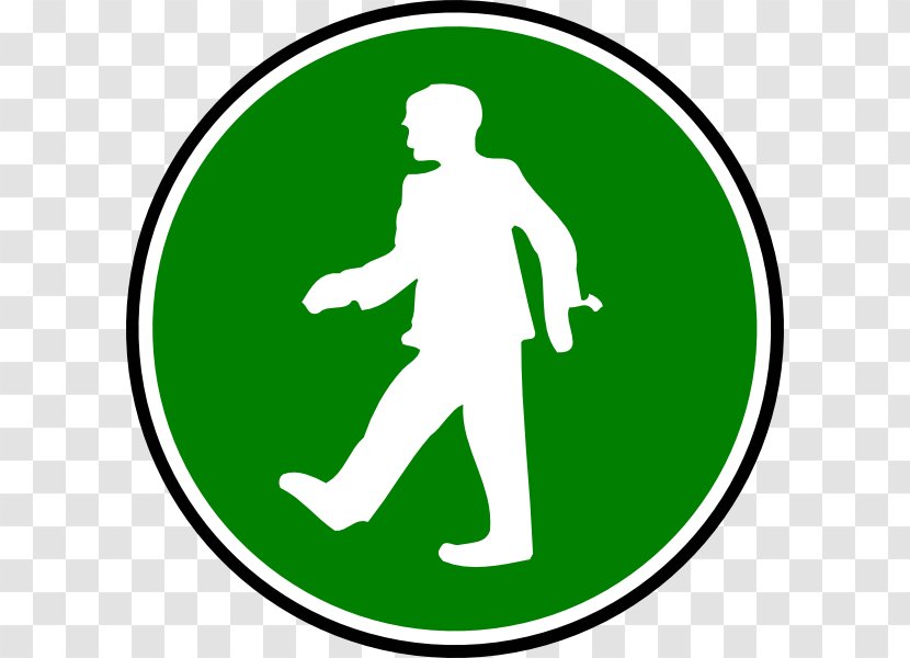 Symbol Personal Protective Equipment Clip Art - Copyright - Walking Icon Transparent PNG