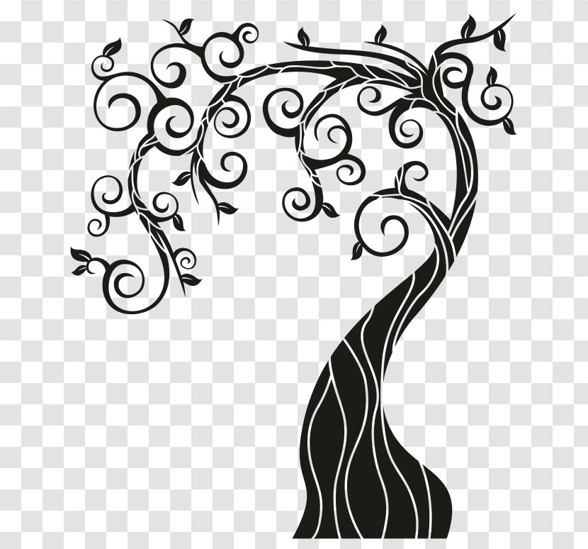 Wall Decal Tree Sticker Clip Art - Drawing Transparent PNG