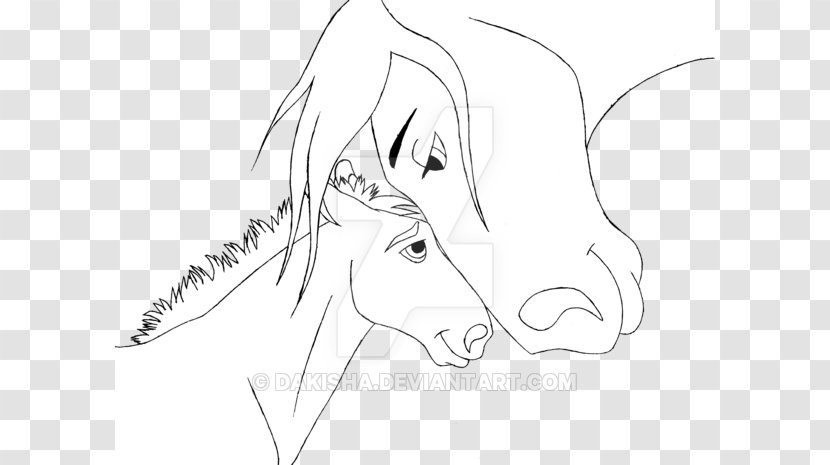 Line Art Ear Drawing White Nose - Frame - Point Transparent PNG