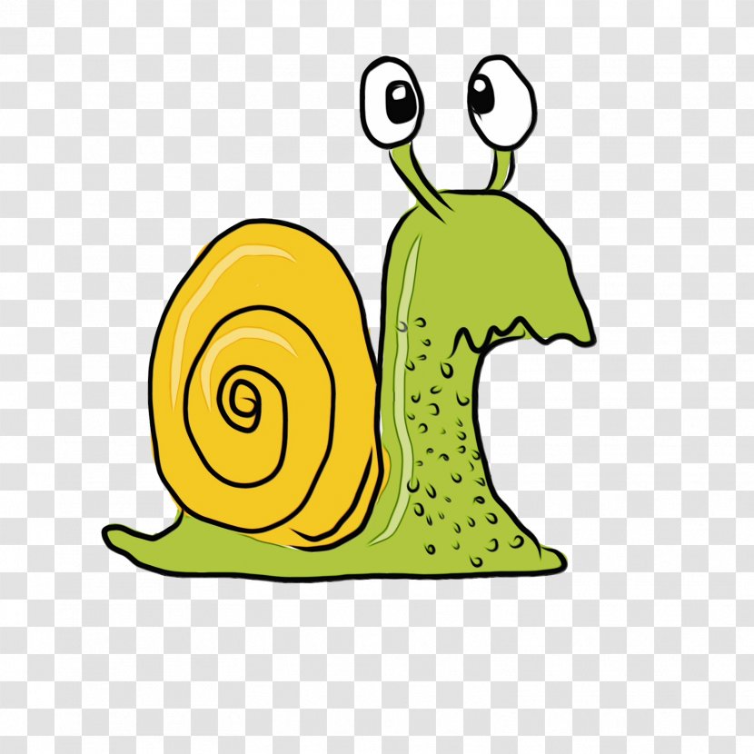 Snails And Slugs Snail Green Cartoon Yellow - Slug - Sea Transparent PNG