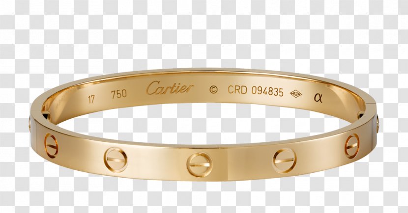 Love Bracelet Cartier Gold Jewellery - Silver Transparent PNG