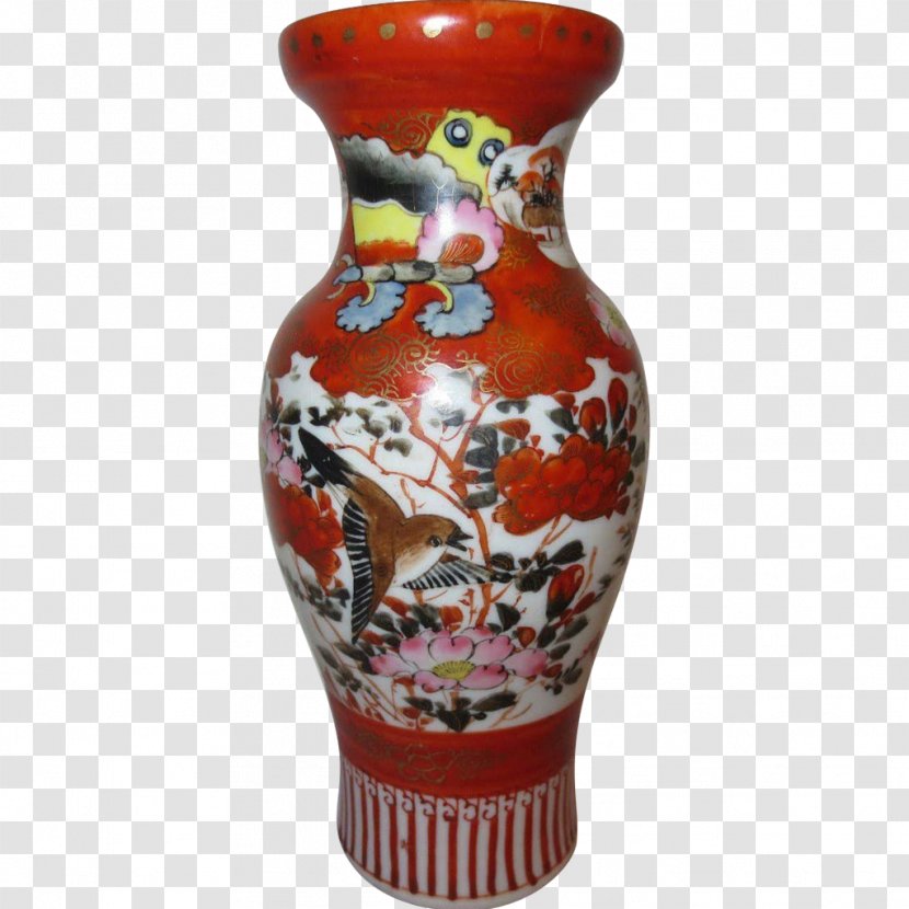 Japan Vase Ceramic Porcelain Kutani Ware - Satsuma - Hand Painted Transparent PNG