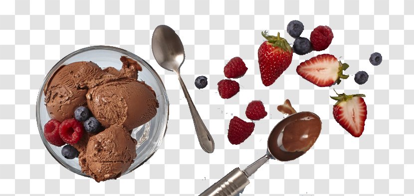 Chocolate Ice Cream Gelato Sundae Frozen Yogurt - Fruit Gourmet Transparent PNG