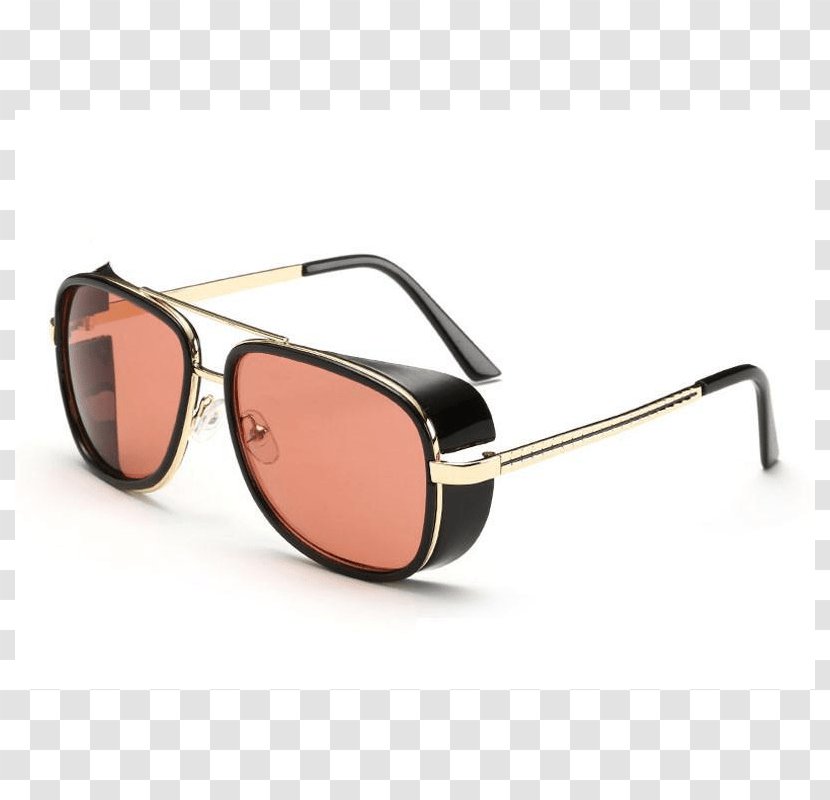 Iron Man Sunglasses Male Eyewear - Robert Downey Jr - Curve Frame Transparent PNG