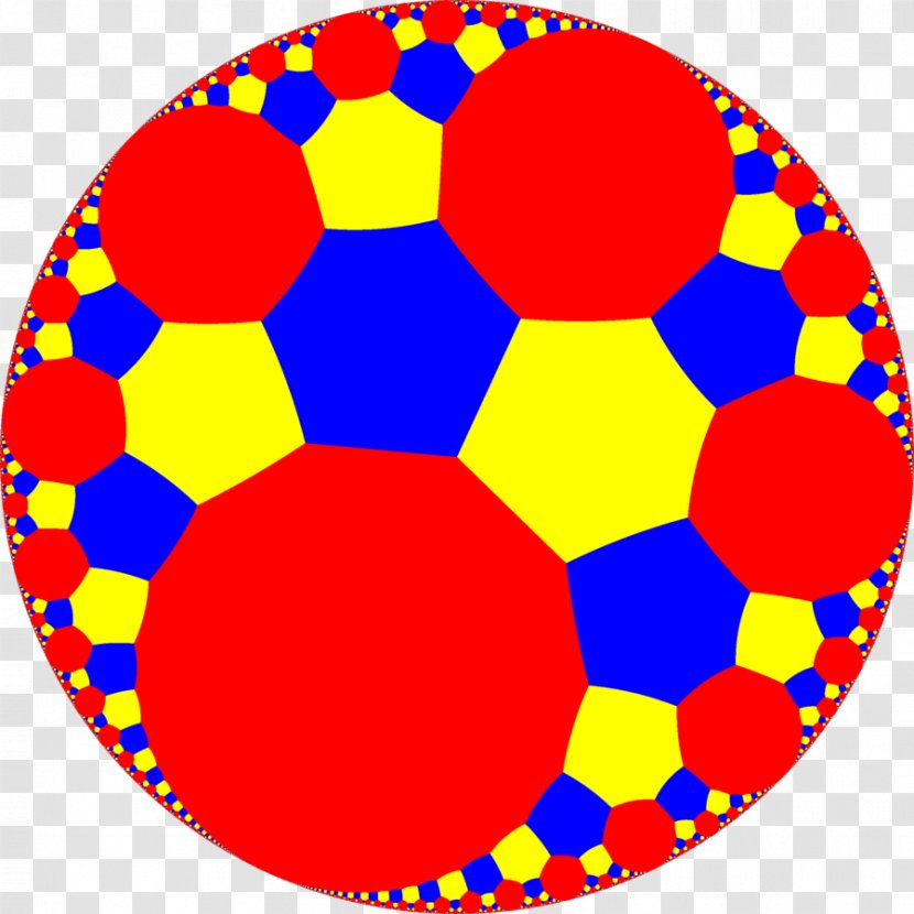 Tessellation Hyperbolic Geometry Honeycomb Hexagonal Tiling Clip Art - Angle Transparent PNG