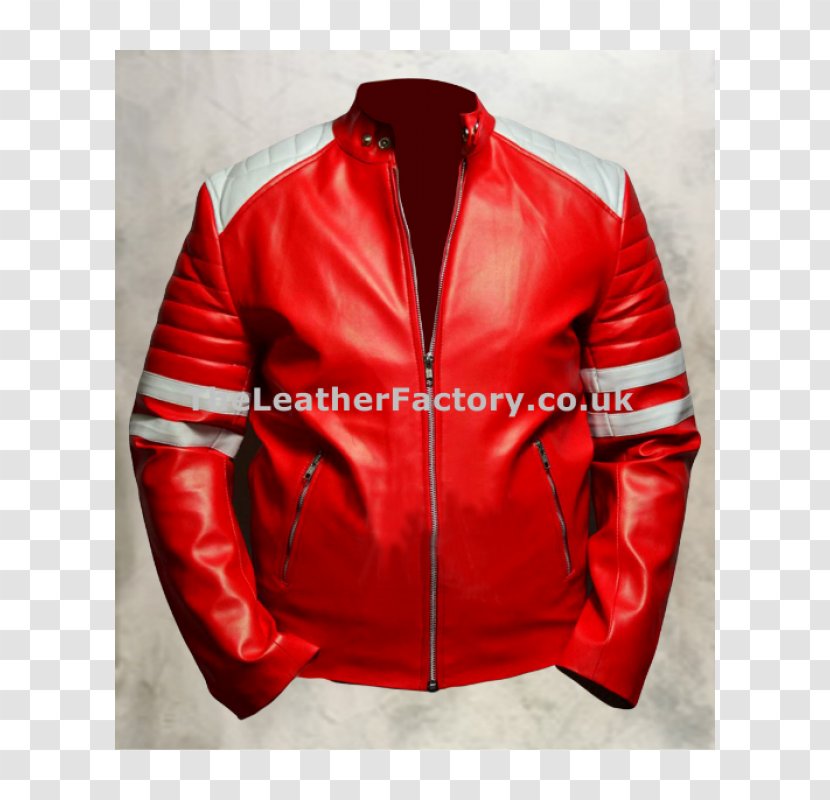 Tyler Durden United States Leather Jacket - Coat - Brad Pitt Transparent PNG