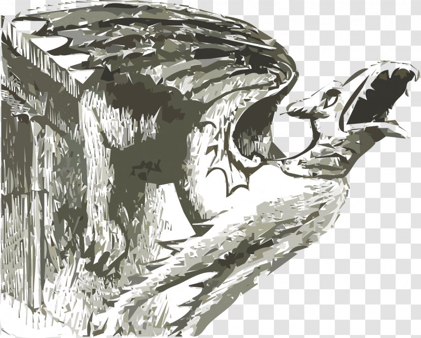 Gargoyle Clip Art - Coloring Book - Vector Winged Monster Transparent PNG