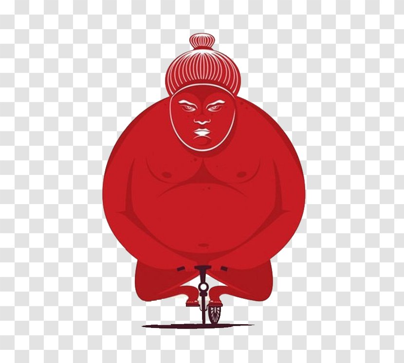 Sumo Poster Illustration - Illustrator - Red Transparent PNG