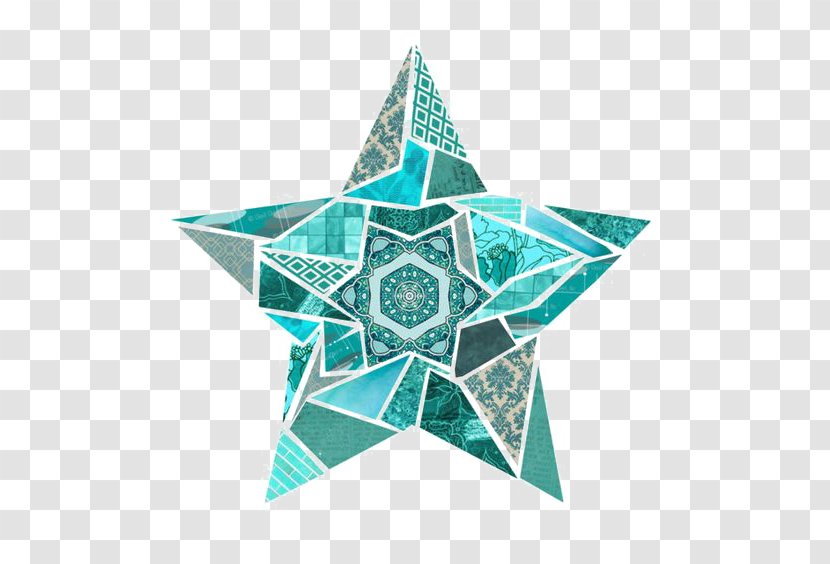 Geometric Shape Geometry - Turquoise - Star Transparent PNG