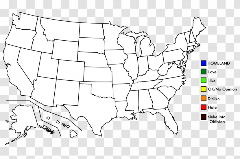 United States Blank Map U.S. State World - Cartoon Transparent PNG