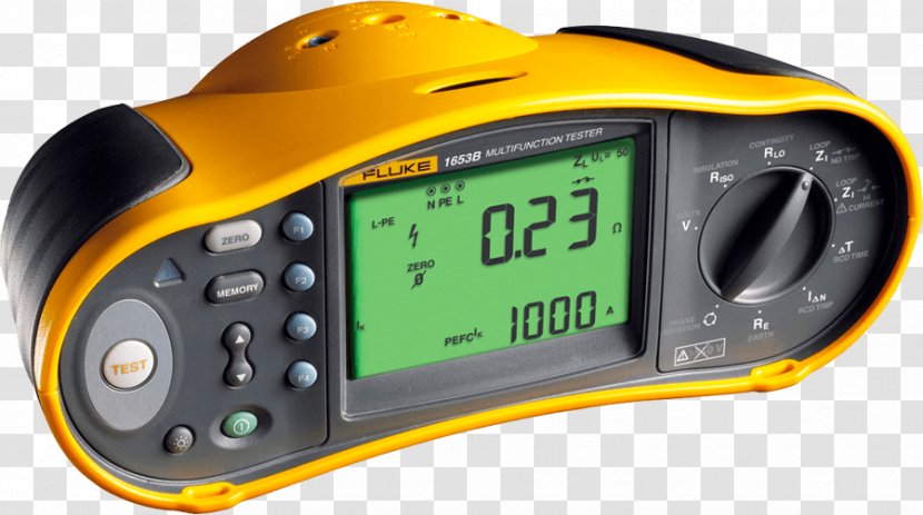 Multimeter Fluke Corporation Installation Tester NIN/NIV NO FLUKE-1653B-IT Multifunction 1653B-06 Installasjonstester Nin/niv - Measuring Instrument - Tv Emergency Broadcast System Test Transparent PNG
