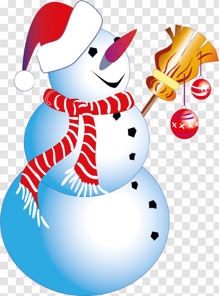 Snowman Christmas Ornament Clip Art - Snow - Cartoon Transparent PNG