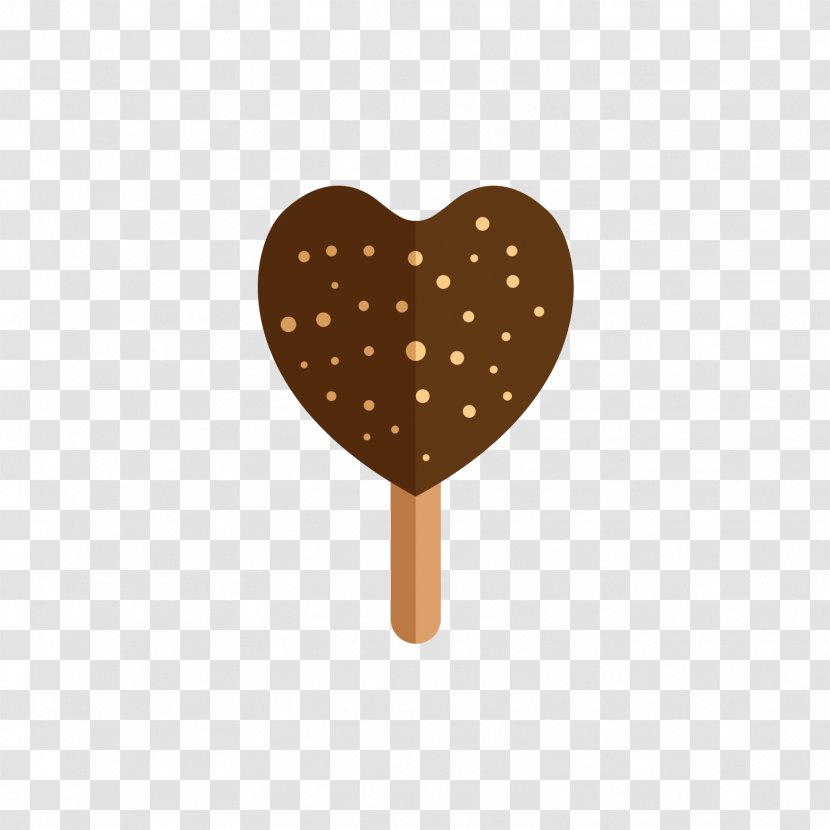 Ice Cream Pop Chocolate Heart - The Heart-shaped Popsicle Transparent PNG